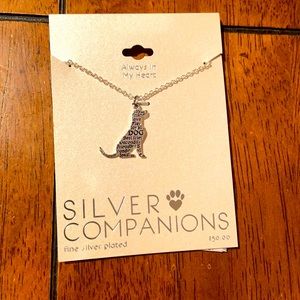 Silver Companions Fine Silver Plated Dog Necklace